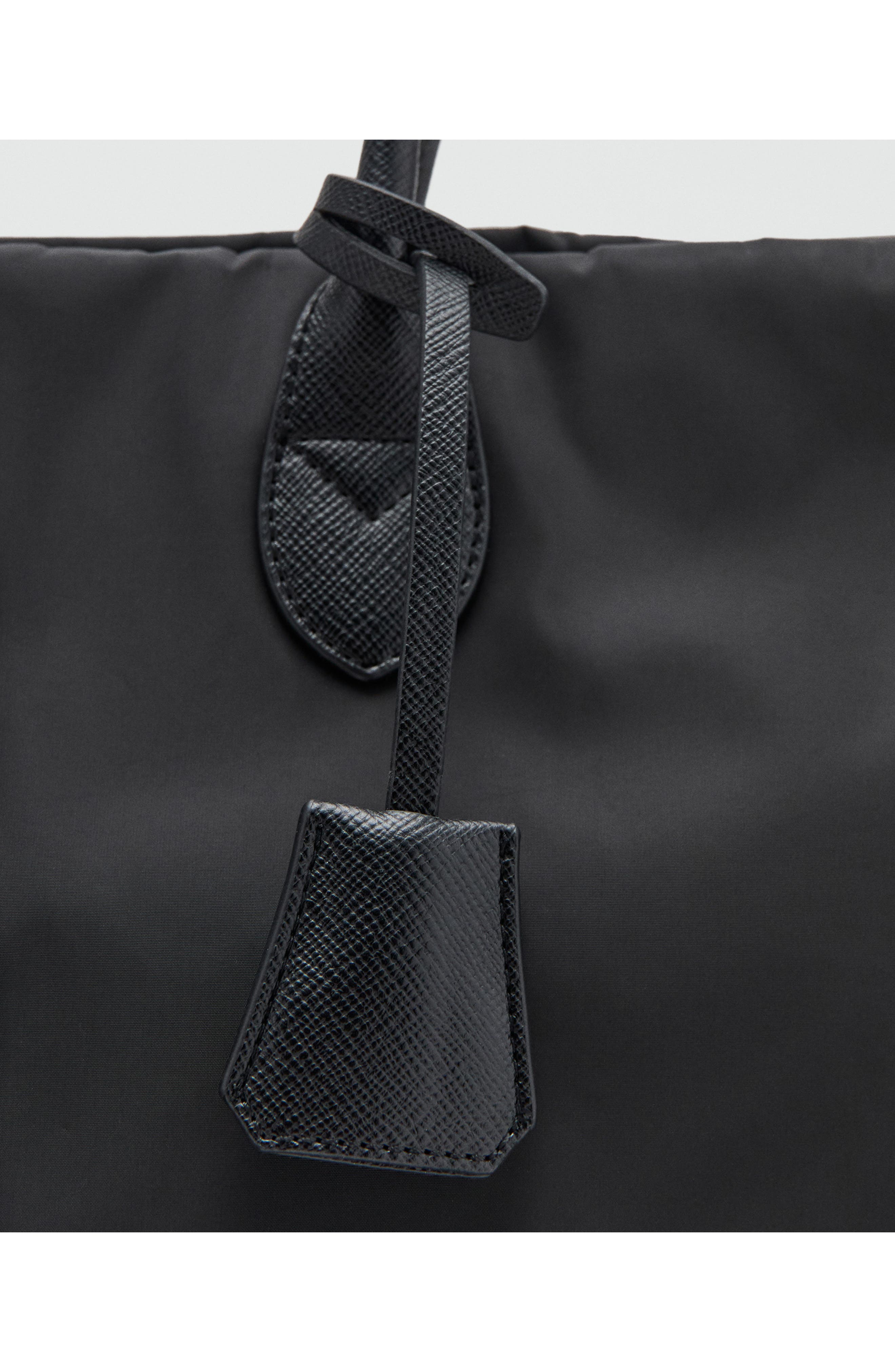 Double Handle Shopper Bag, Alternate, color, BLACK