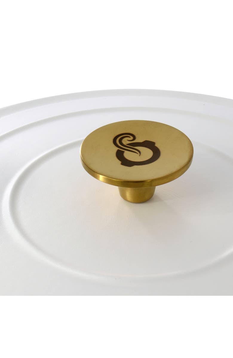 Crockpot 6 Quart Enameled Cast Iron Dutch Oven, Alternate, color, White