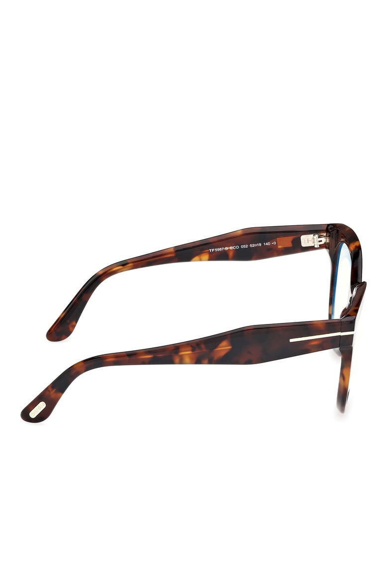 52mm Butterfly Blue Light Blocking Glasses, Alternate, color, HAVANA