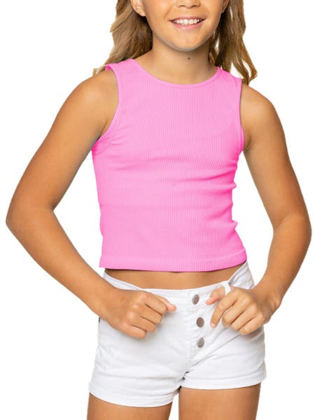 Ribbed crop sports tank top - Big Kid
