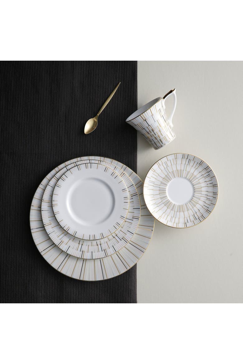 Luminous Tea cup & Saucer, Alternate, color, White