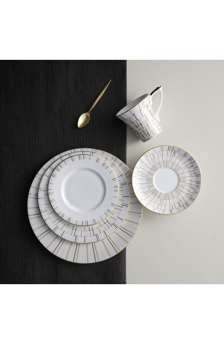 Prouna Luminous Tea cup & Saucer, Alternate, color, White