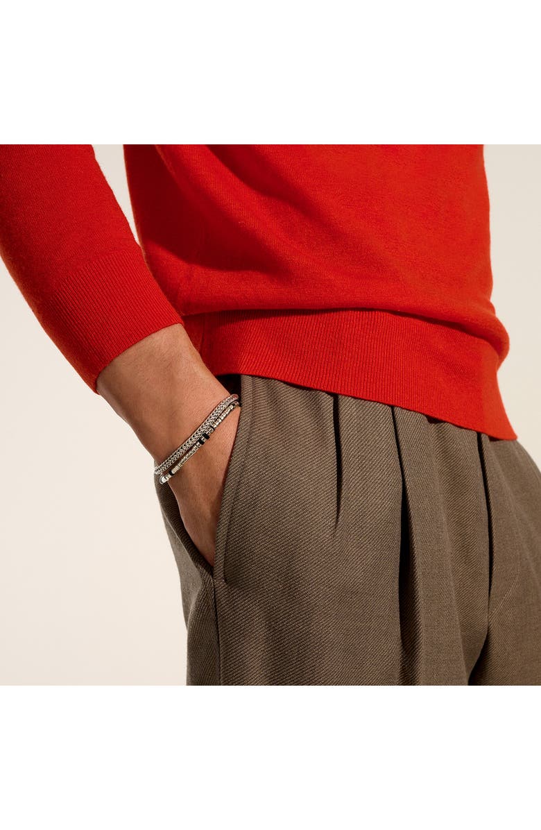 John Hardy Heishi Double Wrap Bracelet, Sterling Silver, Gemstones, Alternate, color, 