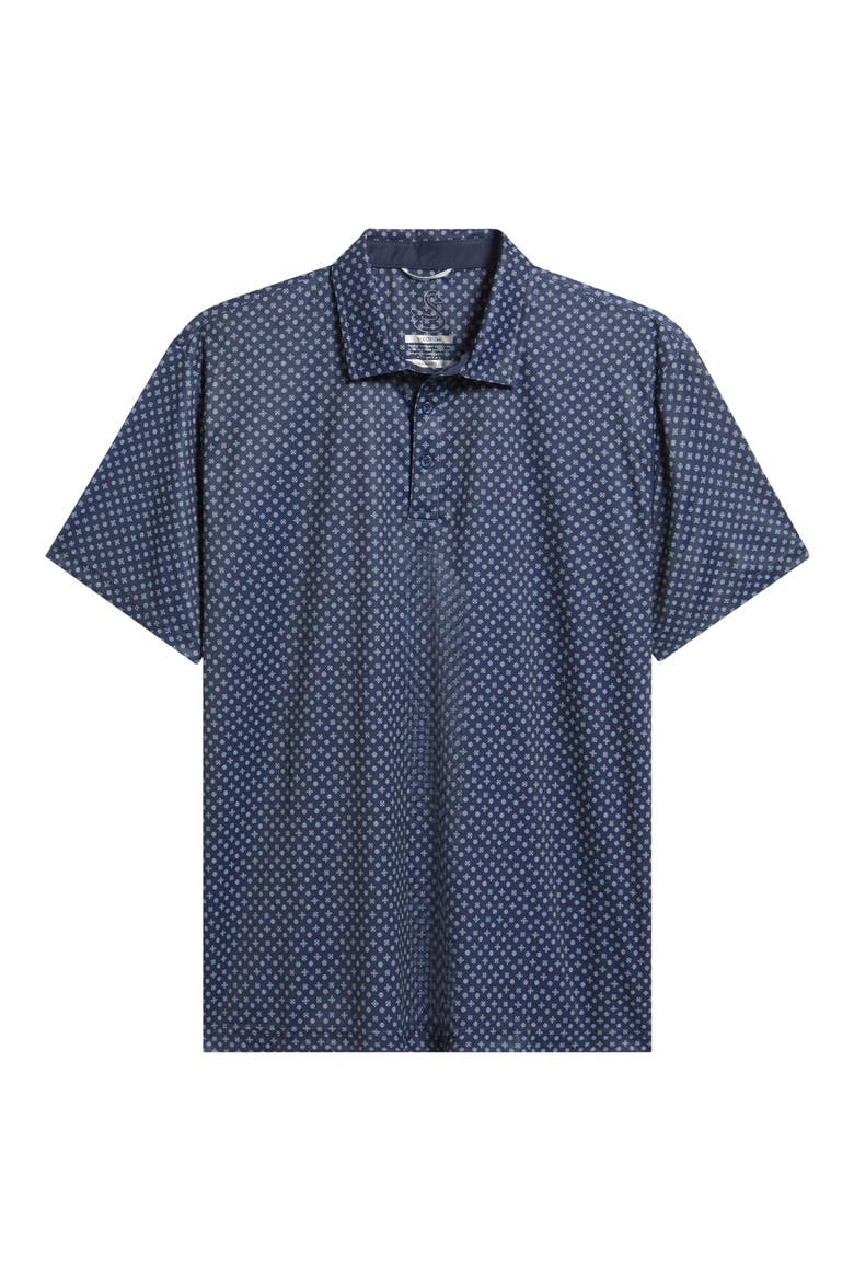 Hazelwood Modern Fit Foulard Print Performance Golf Polo, Alternate, color, NAVY