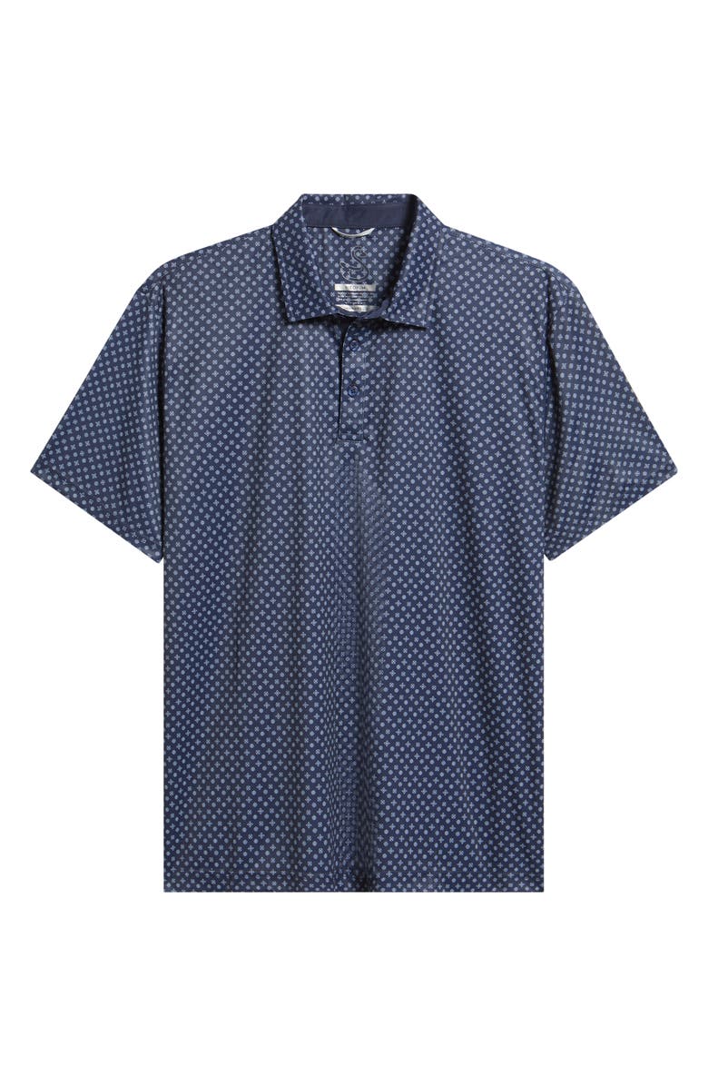 Swannies Hazelwood Modern Fit Foulard Print Performance Golf Polo, Alternate, color, Navy