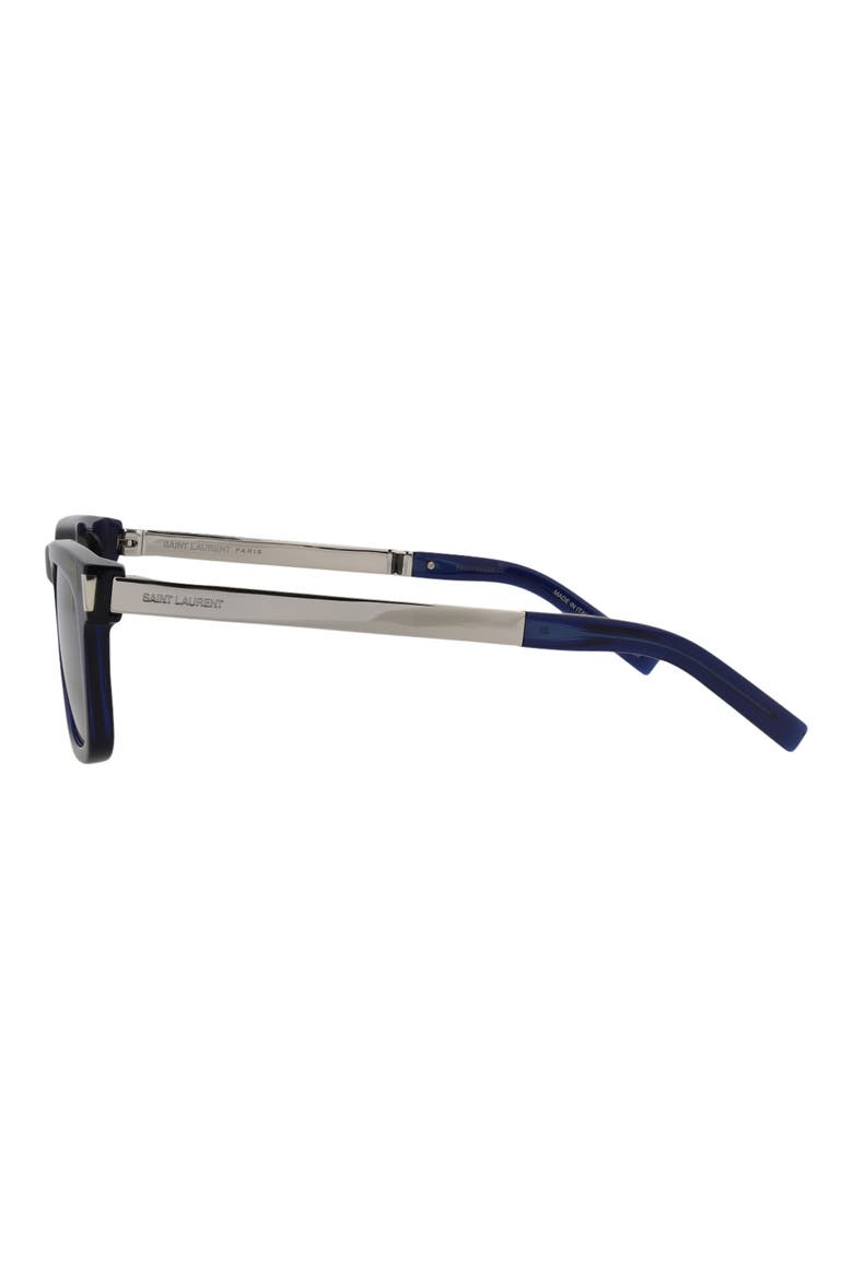 51mm Square Sunglasses, Alternate, color, BLUE SILVER
