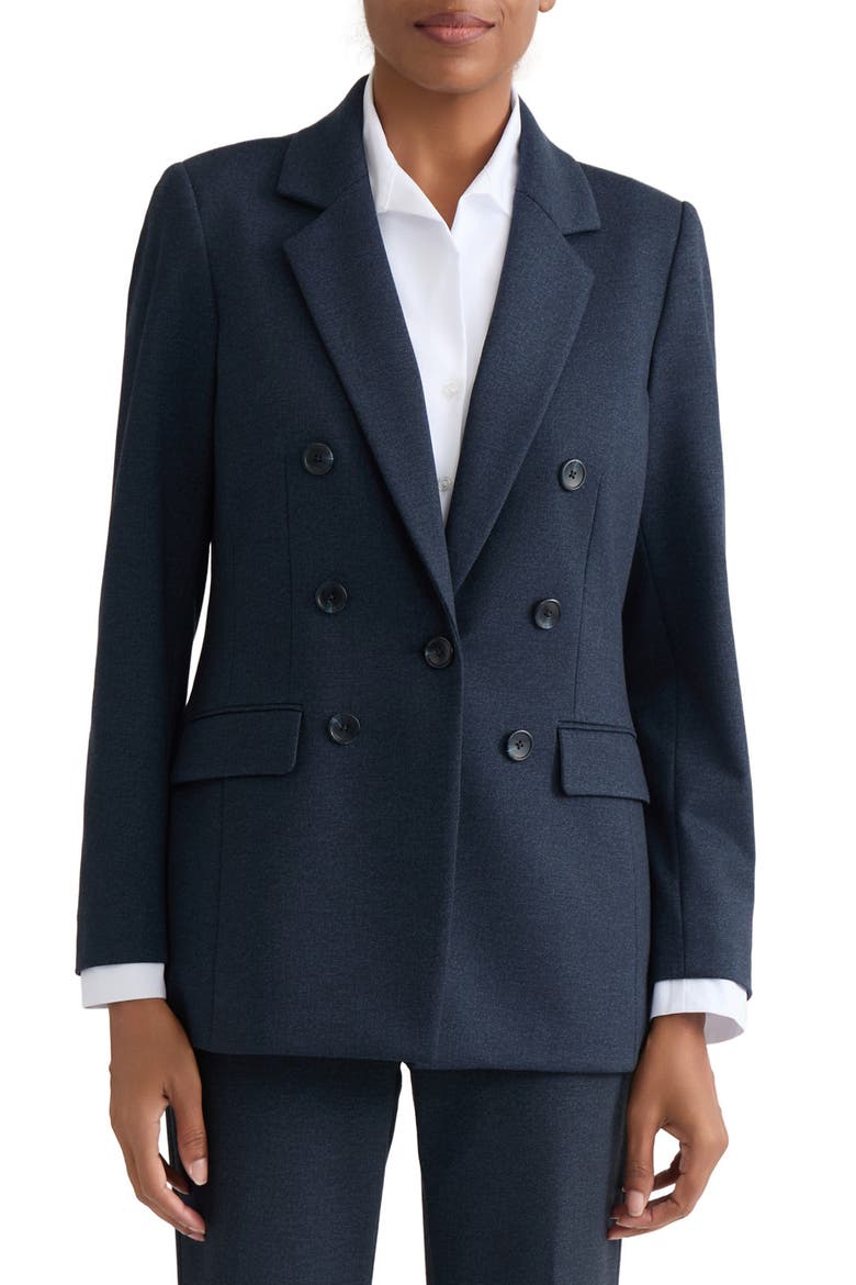 One-Button Notch Lapel Blazer, Main, color, PACIFIC NAVY MULTI
