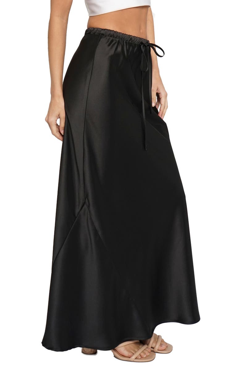 Know One Cares Satin Mias Maxi Skirt, Alternate, color,