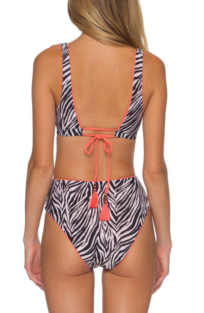 Becca Animal Kingdom Bralette Bikini Top, Alternate, color, 