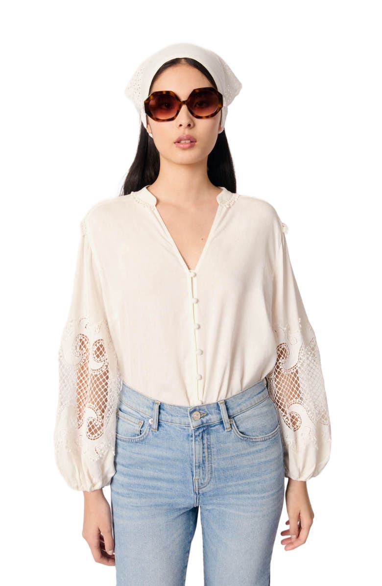 maje Long sleeve blouse, Alternate, color, 