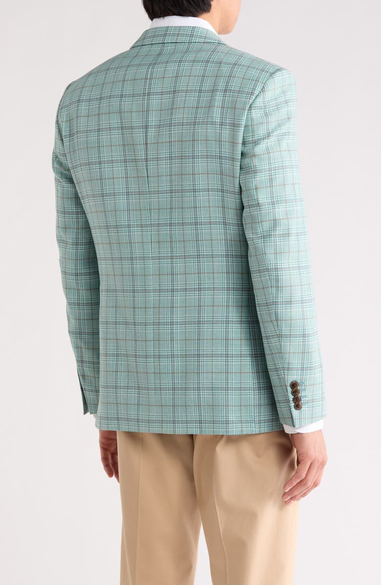 CRICKETEER Plaid Wool Blend Sport Coat, Alternate, color, Teal