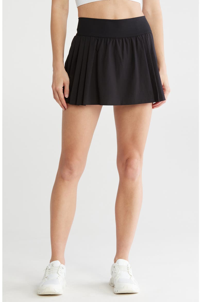 Tiebreak Pleated Skort, Main, color, BLACK