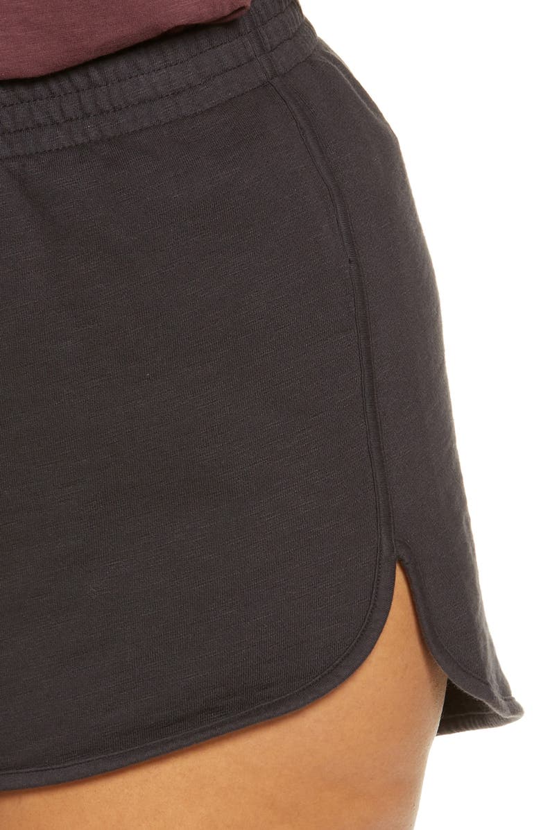 Madewell MWL Curved Hem Sweat Shorts, Alternate, color,