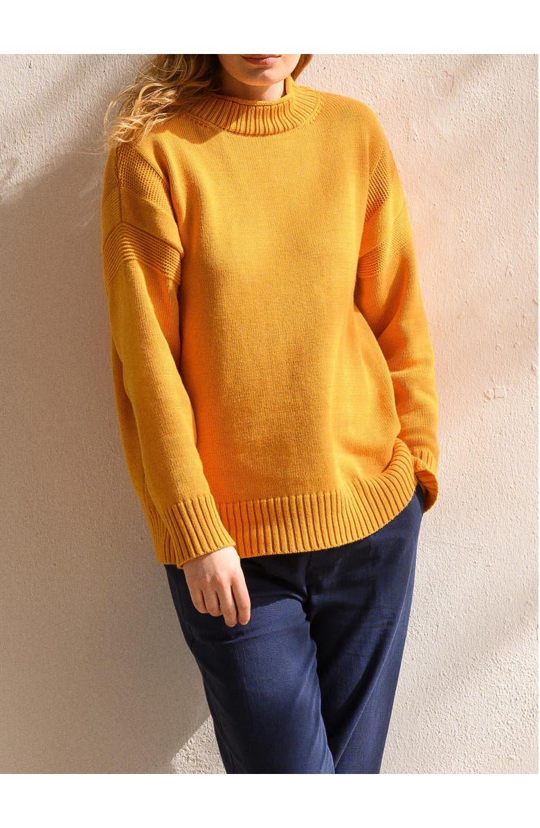 Celtic & Co. Purl Detail Gansey Sweater, Alternate, color,