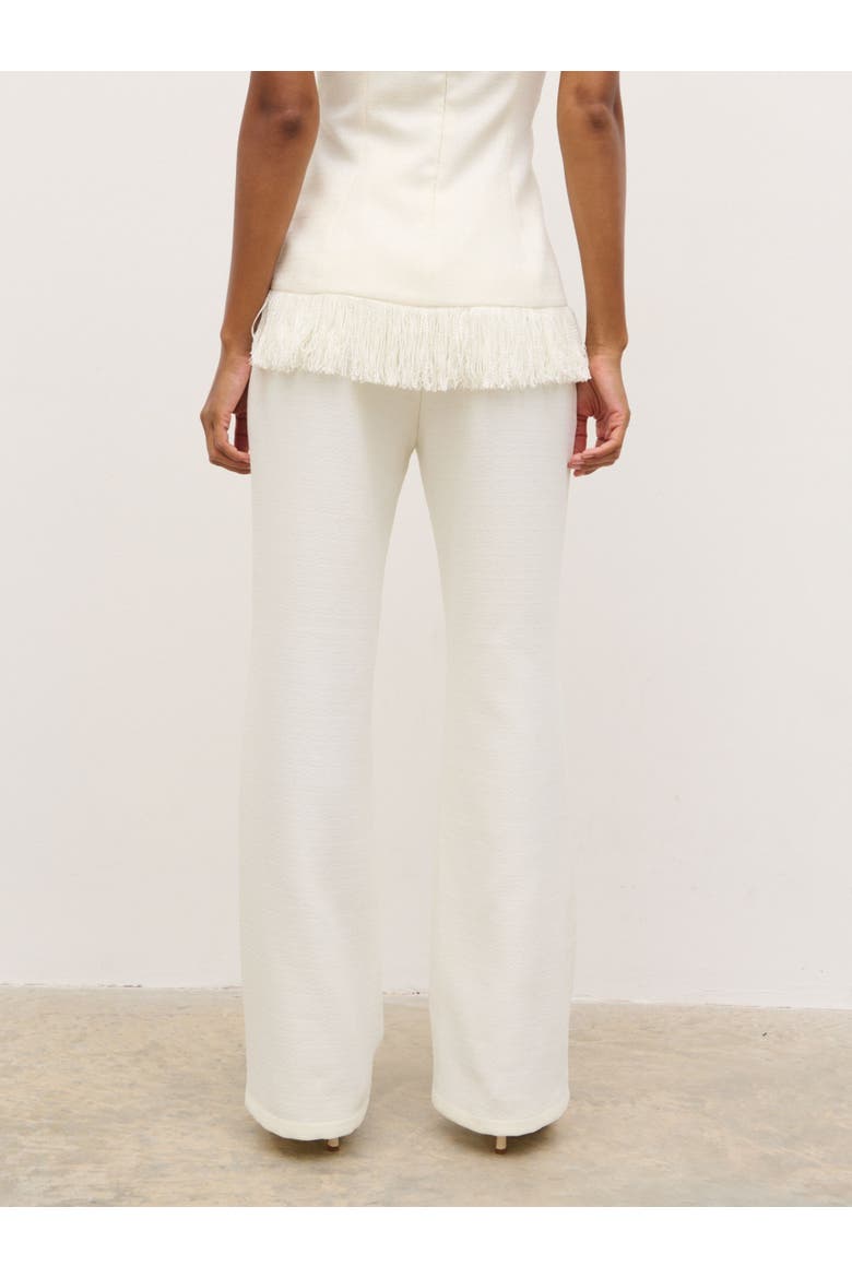 Verona Tweed Straight Leg Trousers, Alternate, color, Cream