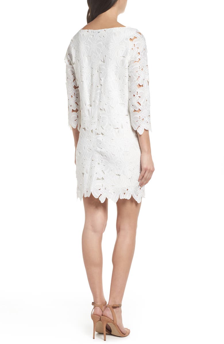 Felicity & Coco Belza Floral Lace Shift Dress, Alternate, color, 