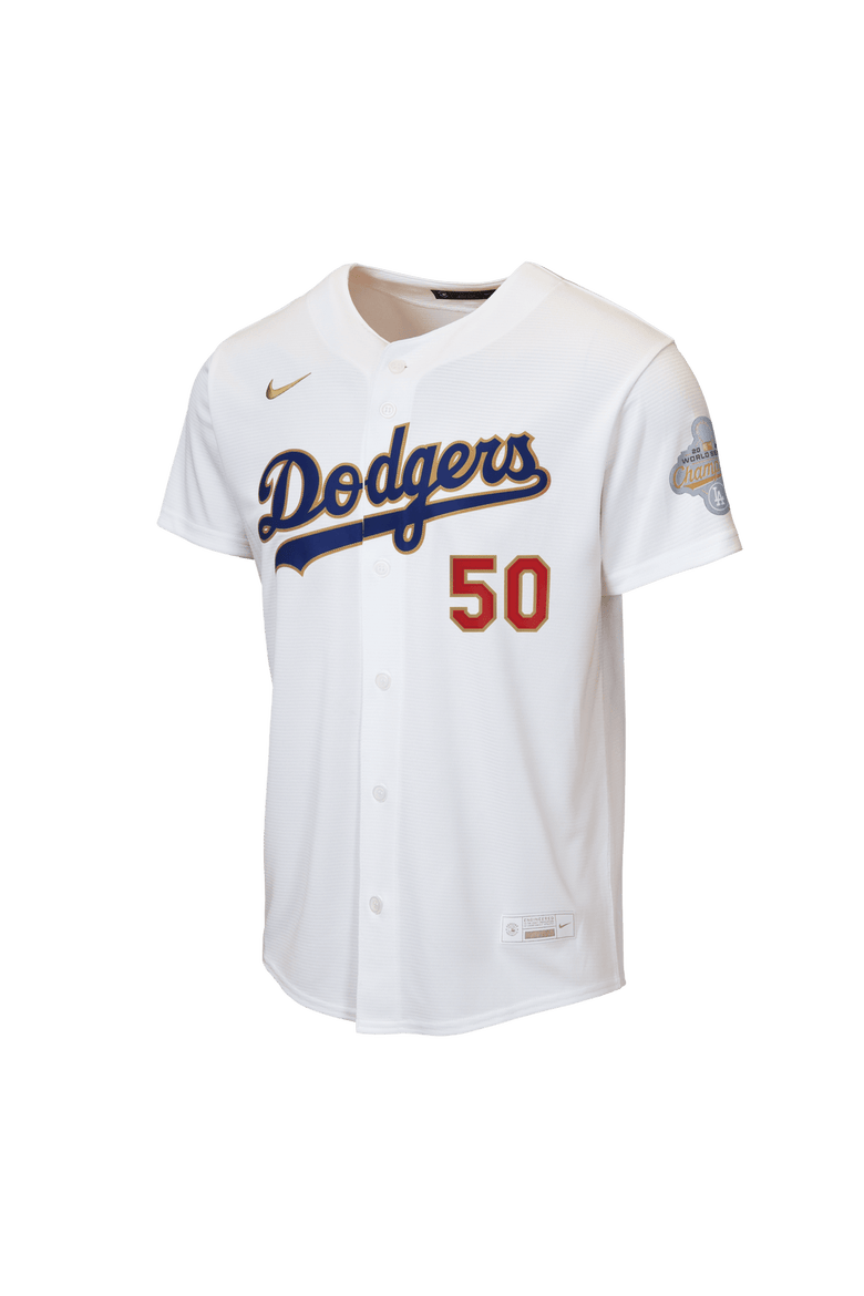 Youth Nike Mookie Betts White Los Angeles Dodgers 2026 Gold Collection Home Replica Jersey, Alternate, color, White