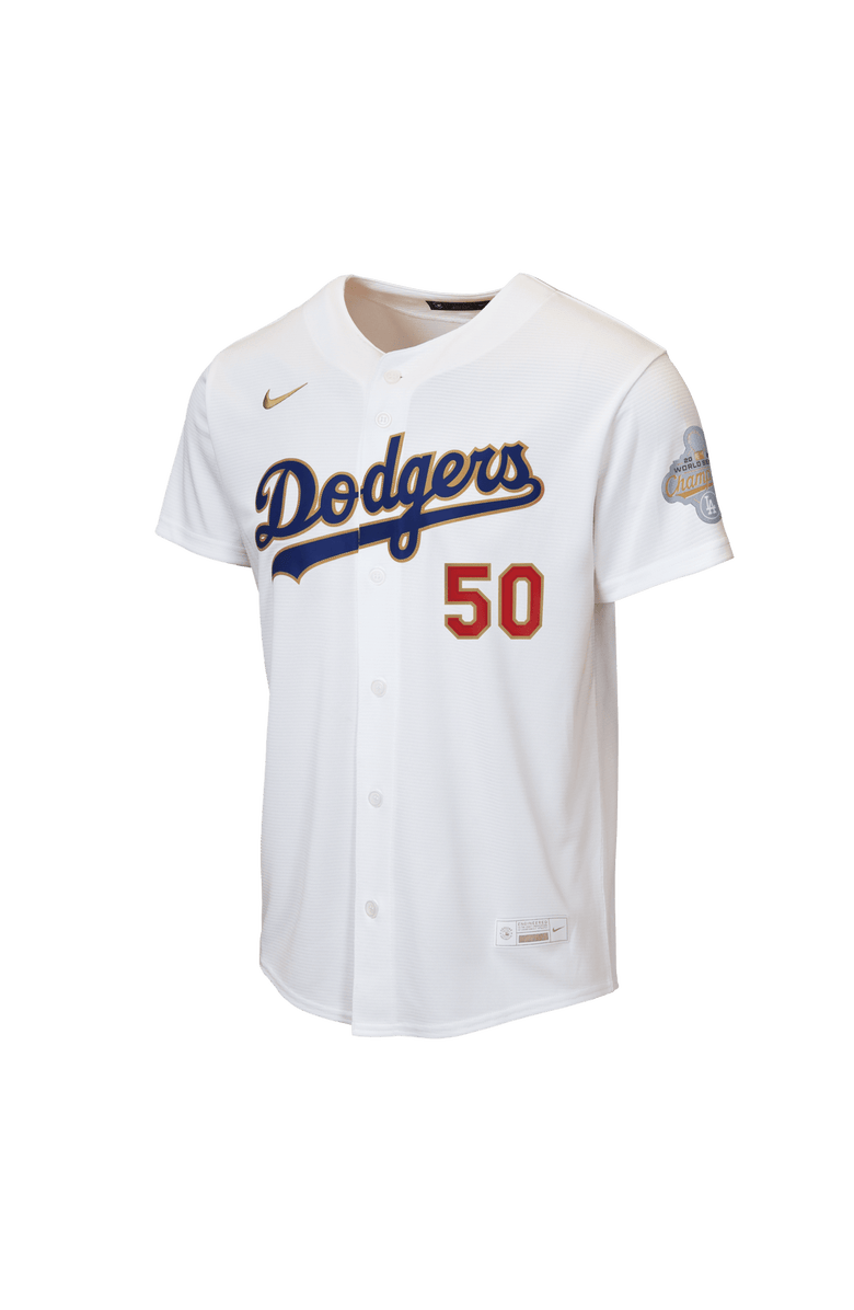 Nike Youth Nike Mookie Betts White Los Angeles Dodgers 2026 Gold Collection Home Replica Jersey, Alternate, color, White