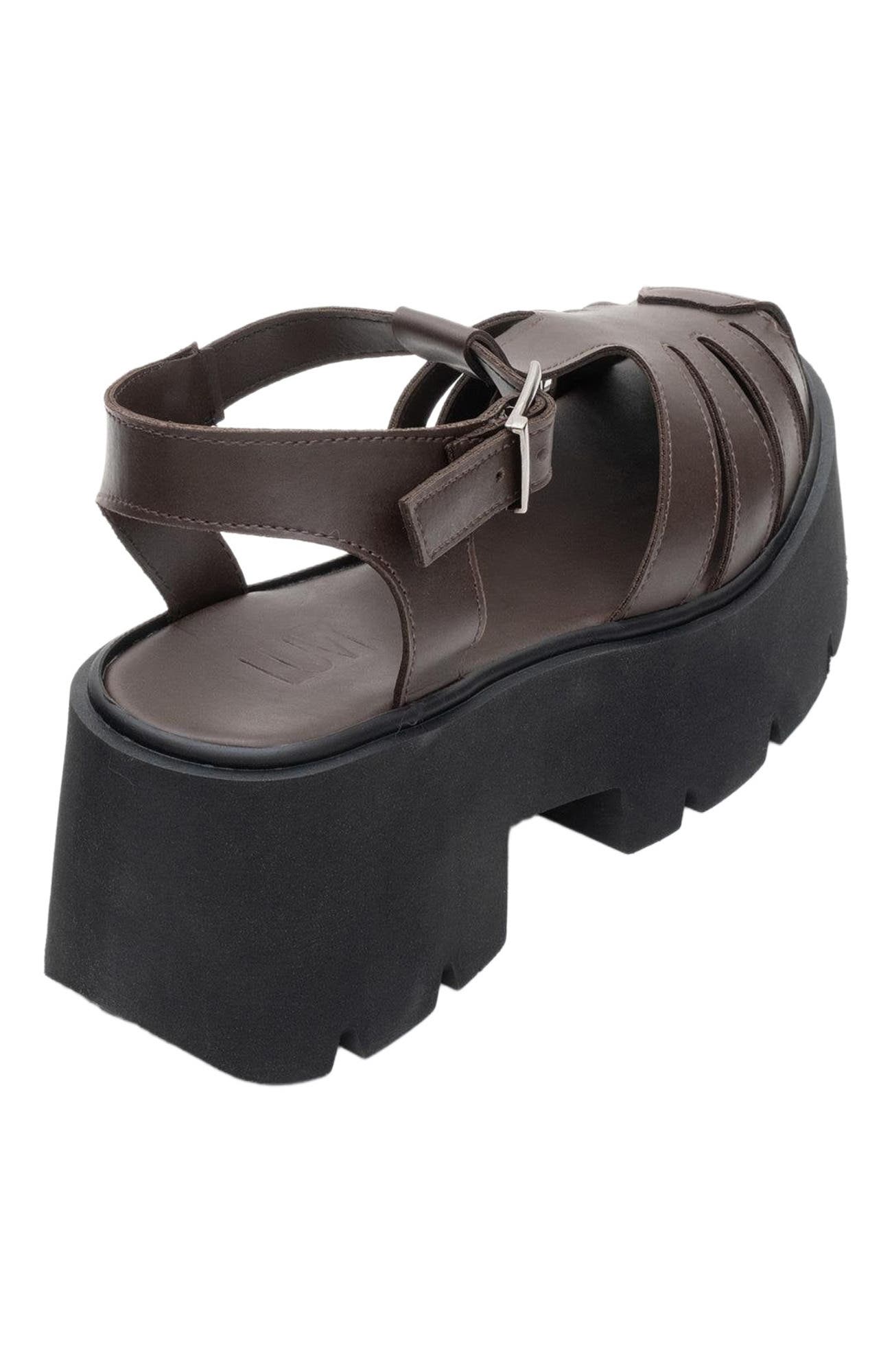 Verua Platform Sandal, Alternate, color, Brown Faux Leather