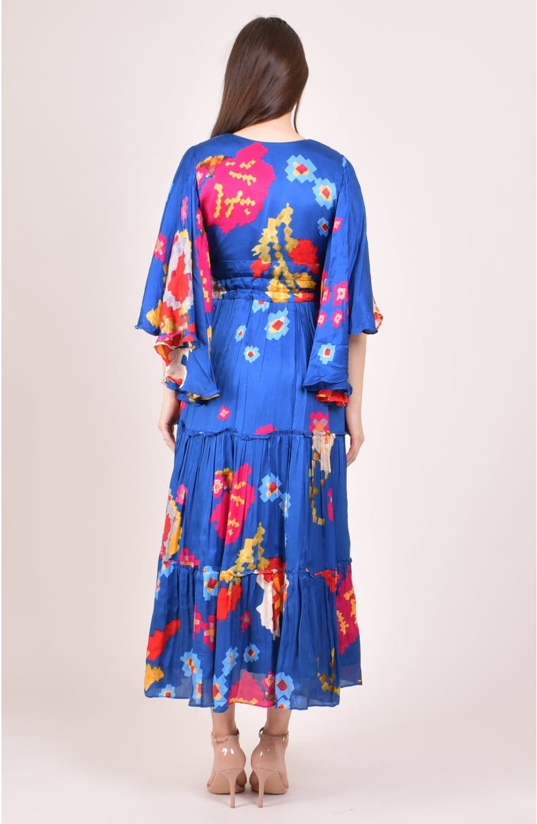 RAAS Angel Sleeves Ruffle Maxi Sundress, Alternate, color, Blue