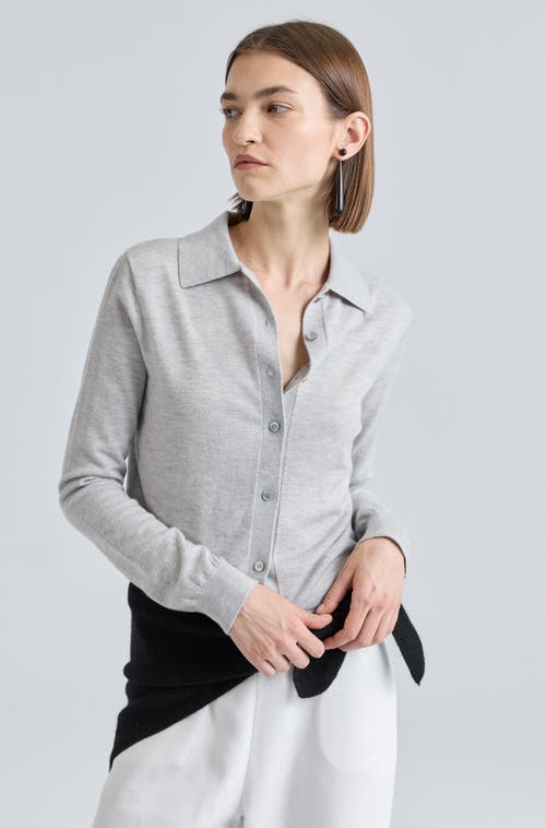 Almina Concept Button Up Knit Top in Grey  product