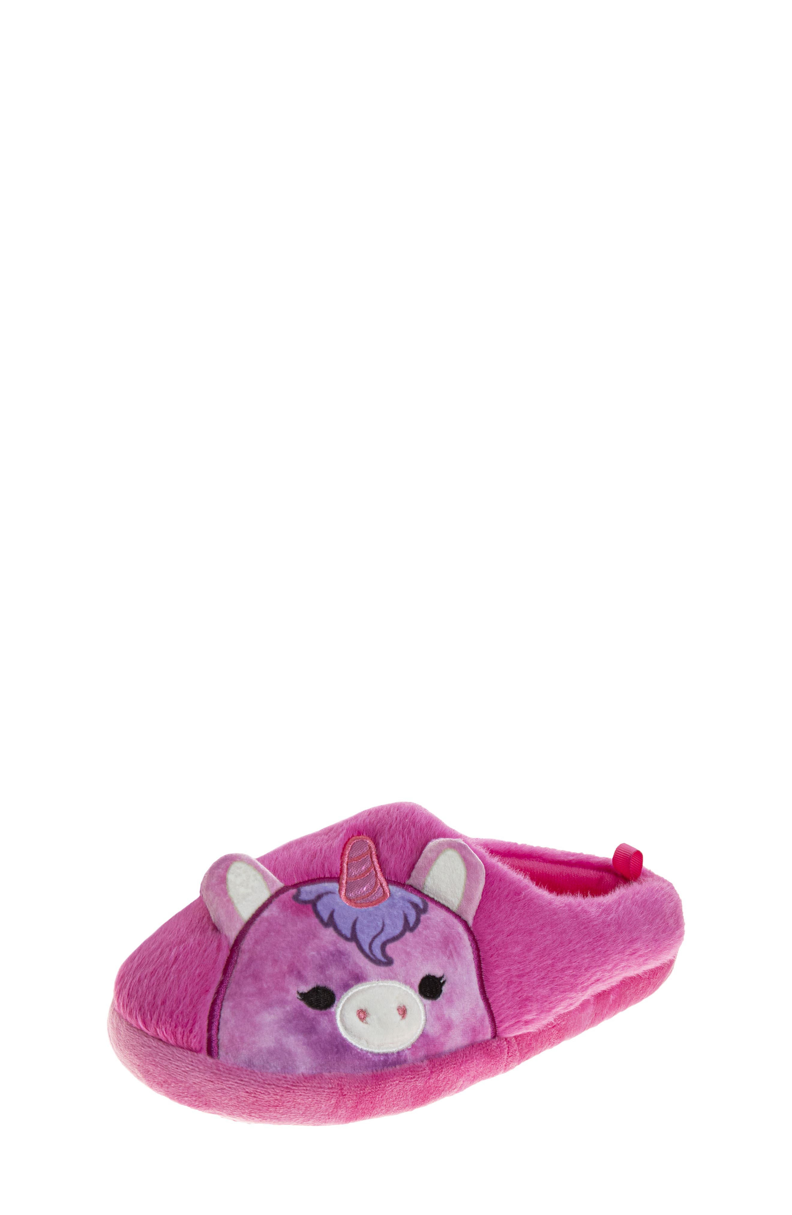 JOSMO Kids' Squishmallows Lola the Unicorn Slipper, Main, color, Pink/ Purple