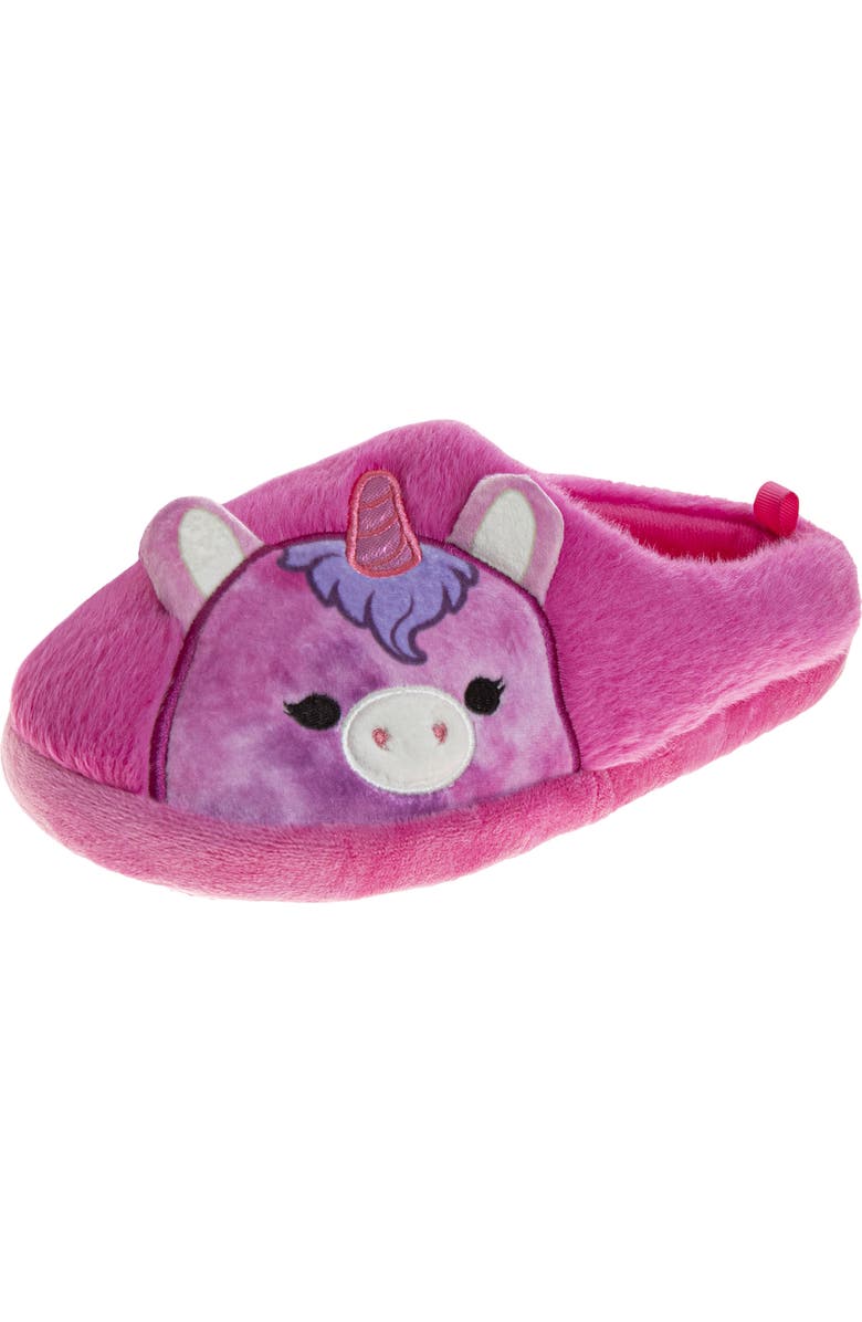 JOSMO Kids' Squishmallows Lola the Unicorn Slipper, Main, color, Pink/ Purple
