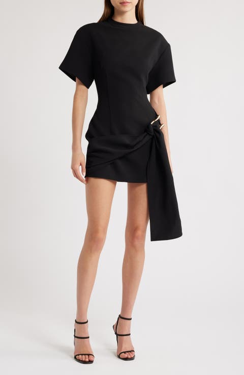 Martini Draped Belt Minidress