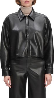 Favorite Daughter The Brady Faux Leather Shirt Jacket