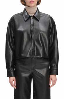 The Brady Faux Leather Shirt Jacket