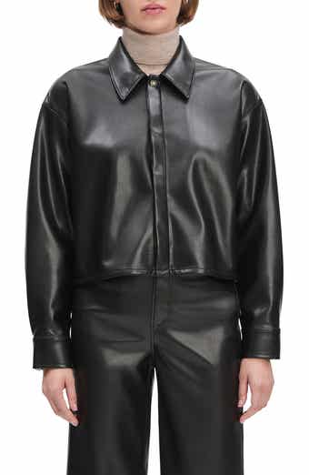 The Brady Faux Leather Shirt Jacket