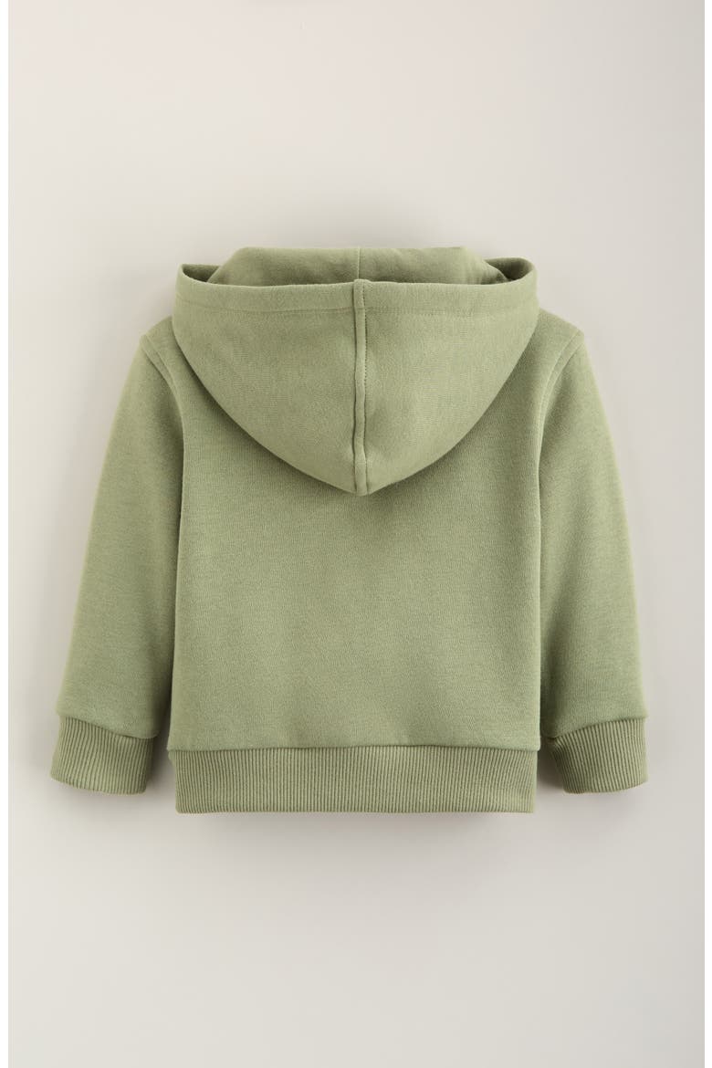 Kids' Zip-Up Fleece Hoodie, Alternate, color, OLIVE ACORN
