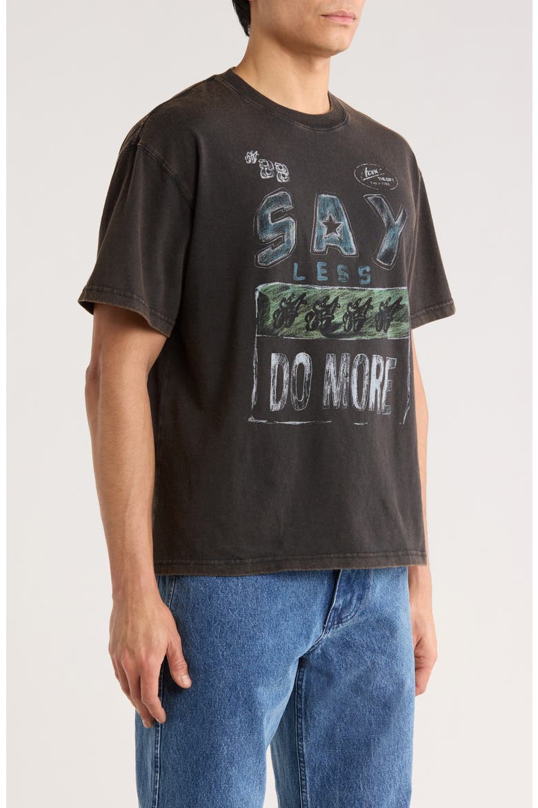 Say Less Do More Cotton Graphic T-Shirt, Alternate, color, BLACK