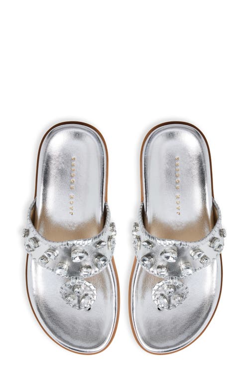 Jack Rogers Jacks Jewel Sport Flip Flop In Metallic