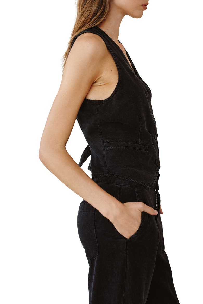 Cinch Back Vest, Alternate, color, DARK GRAPHITE WASH