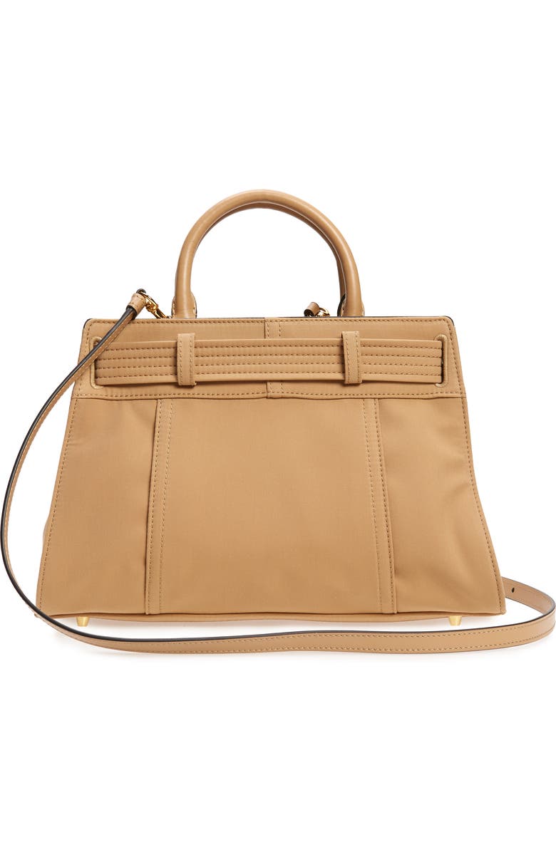 Moschino Trench Coat Gabardine Satchel, Alternate, color,