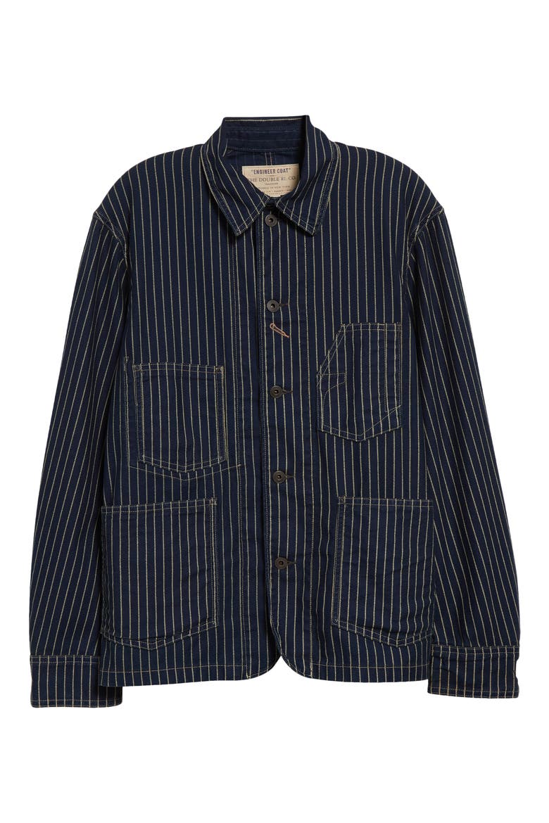 Johnston Stripe Cotton Twill Engineer Coat (Men) | Nordstrom