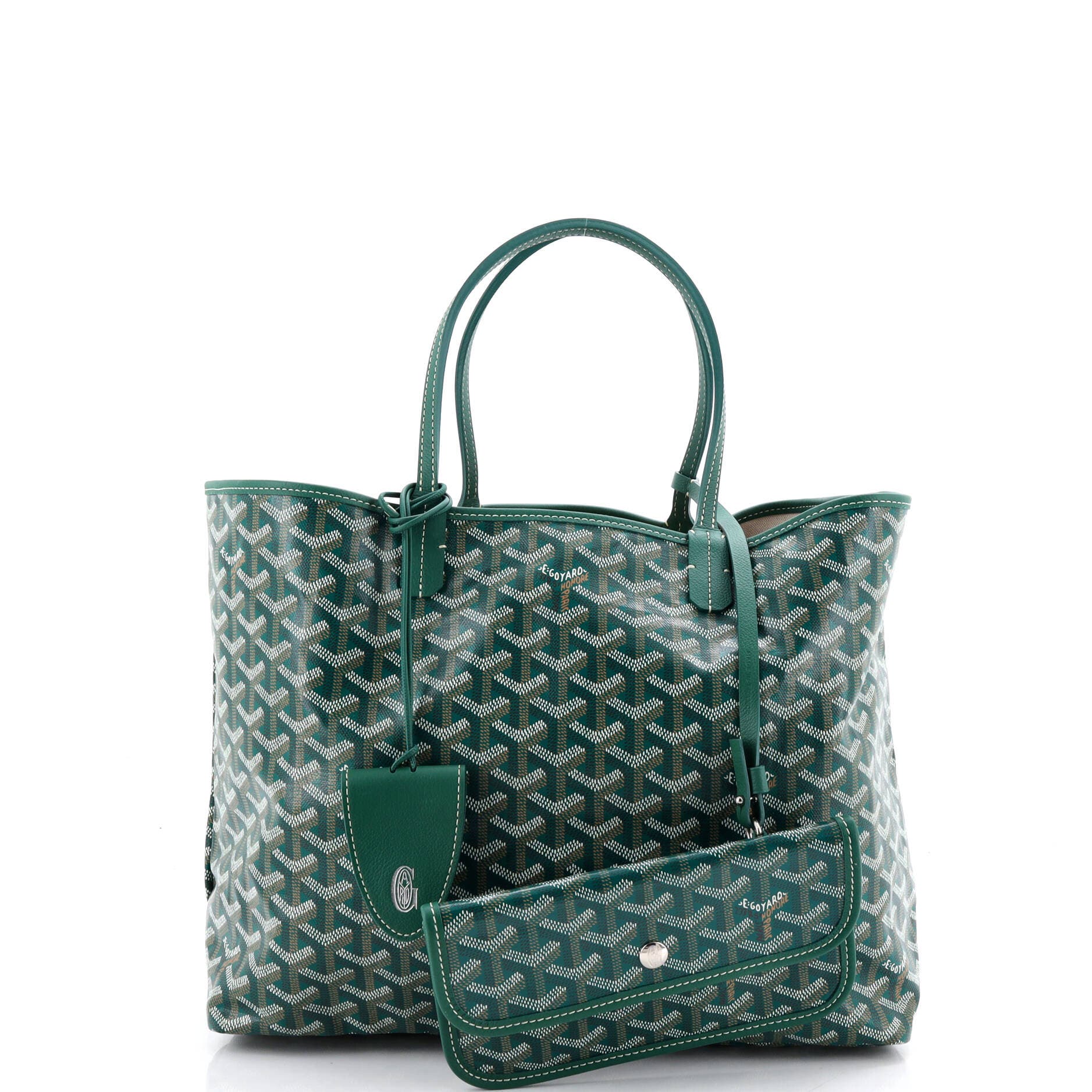 Saint Louis Tote Coated Canvas PM, Alternate, color, Green