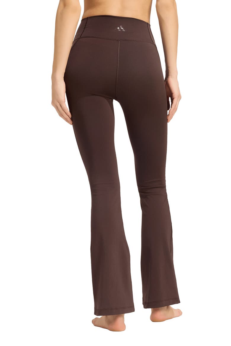 AllMe Essentials High Waist Flare Leggings, Alternate, color, AURORA COFFEE