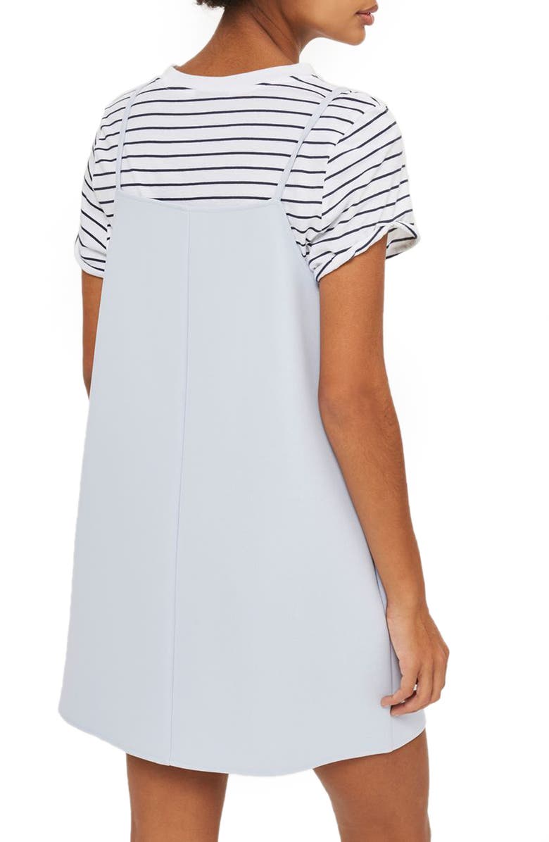 Topshop Ruffle Trim Shift Minidress, Alternate, color, 