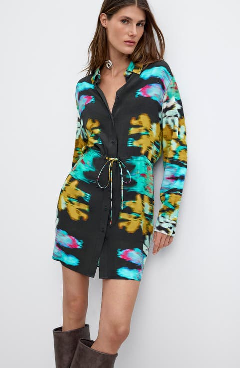 M C Lacroix Long Sleeve Minidress