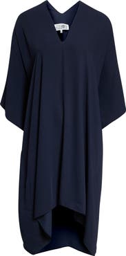 MM6 Maison Margiela V-Neck High-Low Jersey Midi Dress