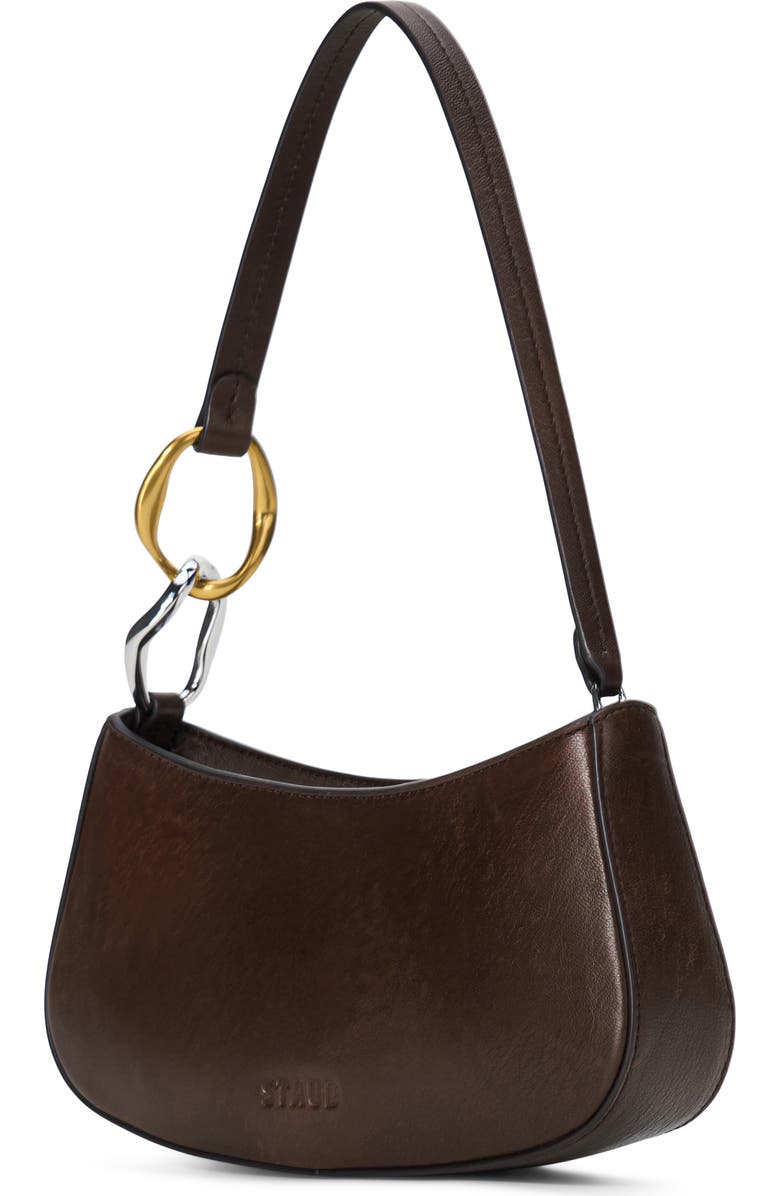 STAUD Ollie Shoulder Bag, Alternate, color, Espresso Distressed