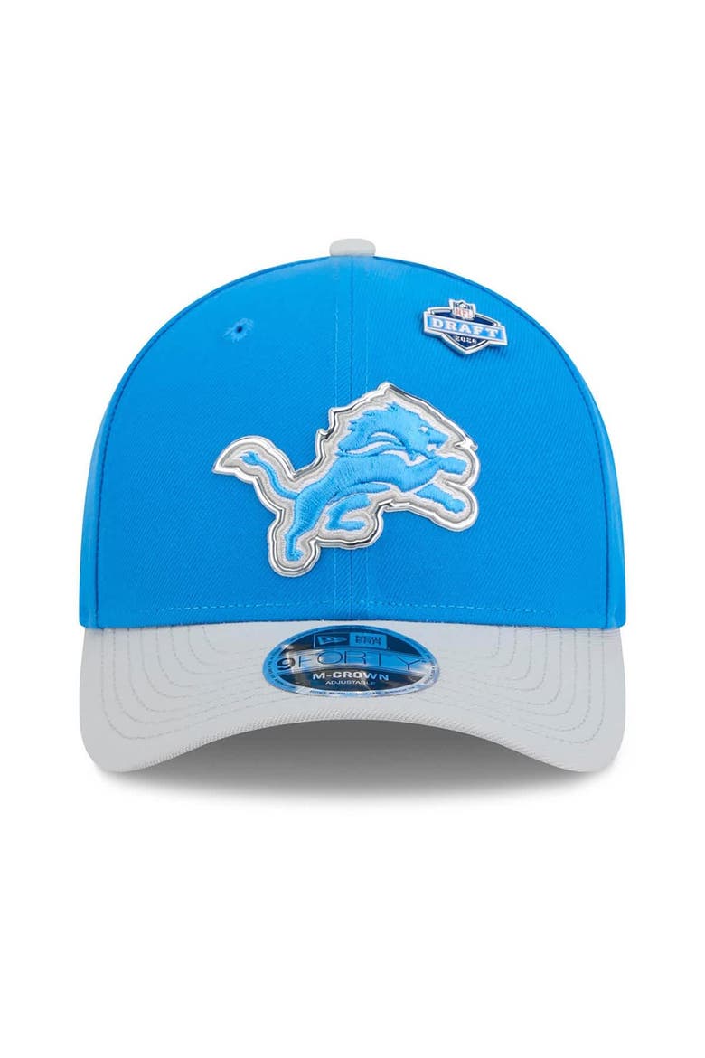 Men's New Era  Blue/Silver Detroit Lions 2026 NFL Draft 9FORTY M-Crown Adjustable Hat, Alternate, color, Blue
