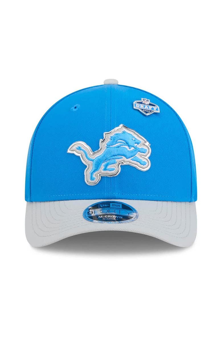 New Era Men's New Era  Blue/Silver Detroit Lions 2026 NFL Draft 9FORTY M-Crown Adjustable Hat, Alternate, color, Blue
