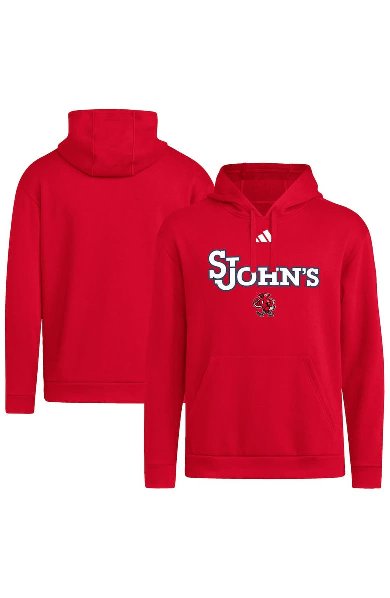 adidas Men's adidas Red St. John's Red Storm Pullover Hoodie, Alternate, color, 