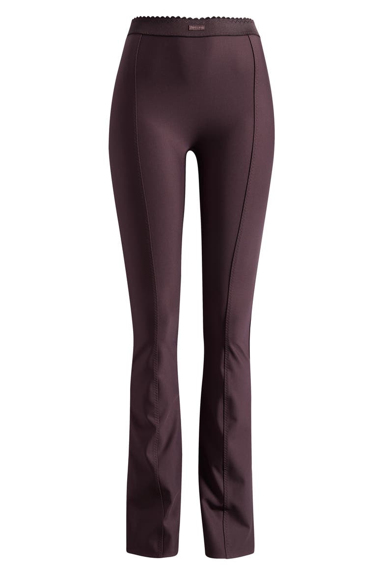 Body High Waist Flare Pants, Alternate, color, RAISIN
