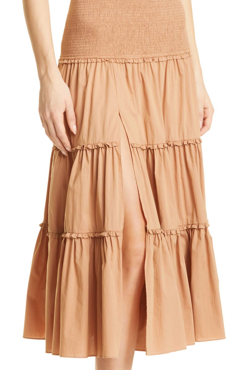 Cinq à Sept Rina Smocked Tiered Midi Dress, Alternate, color,
