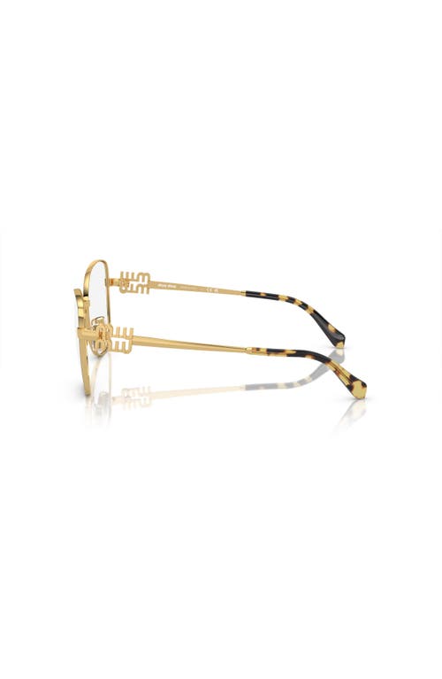Miu Miu 56mm Pilot Optical Glasses In Gold