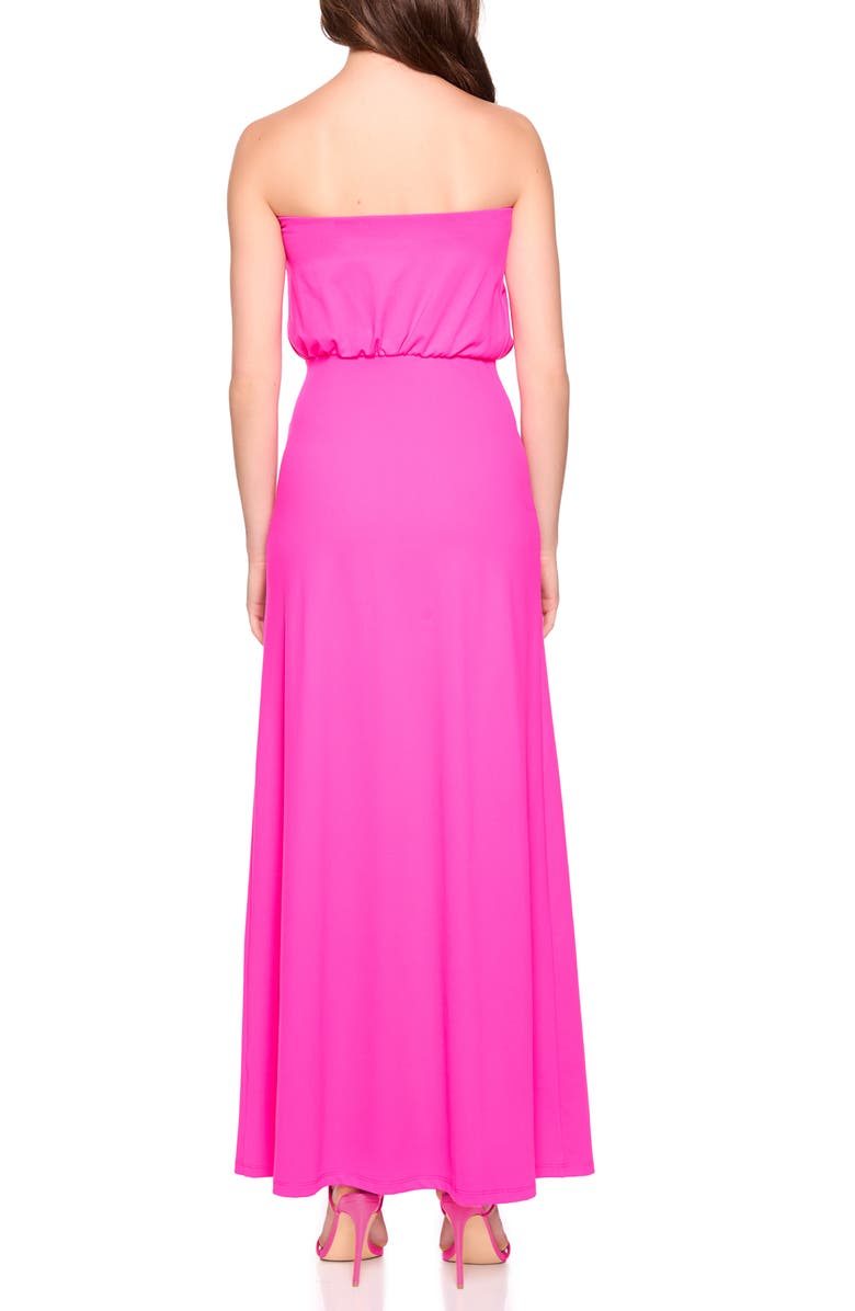 Susana Monaco Blouson Maxi Tube Dress, Alternate, color, Pink Glo